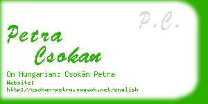 petra csokan business card