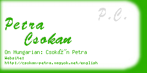 petra csokan business card